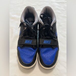 Nike Air Flight 89 GS 6.5Y Black Blue Strap Basketball Shoes